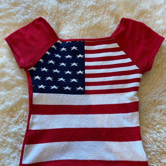 Pre-owned Patriotic Hot Flag USA America Tank Top Shirt Sz Small S - Picture 5 of 6